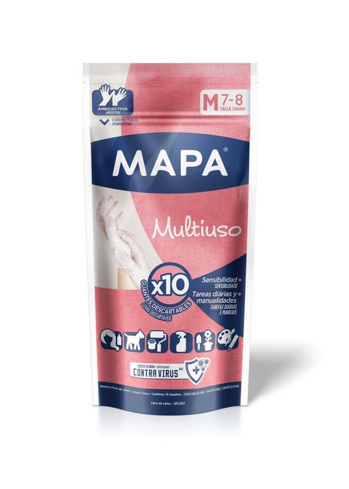 Guantes multiuso descartables M (10 unidades)