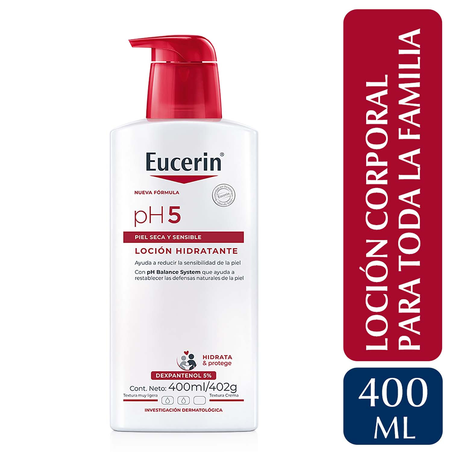 Loción Corporal Hidratante pH5 Eucerin Piel Seca y Sensible x 400 ml