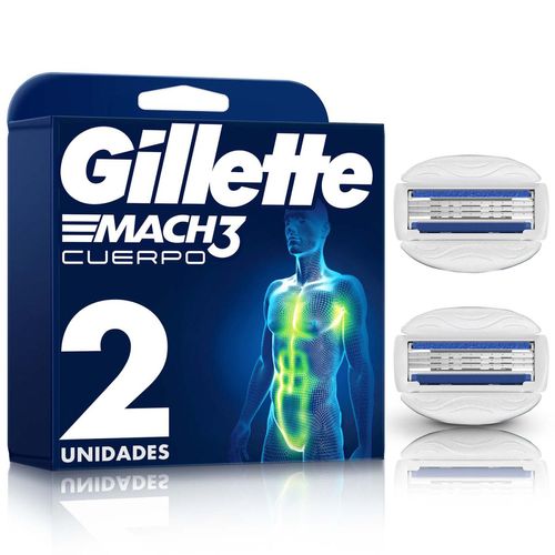 Repuesto máquina afeitar mach3 cuerpo (2 unidades)