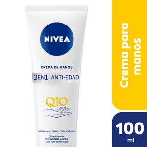 Crema de manos antiarrugas q10 3 en 1 para piel normal a seca 100 ml