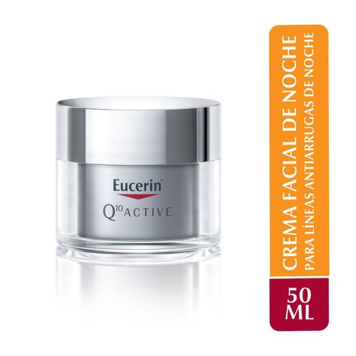 Crema facial antiarrugas de noche Q10 active piel seca