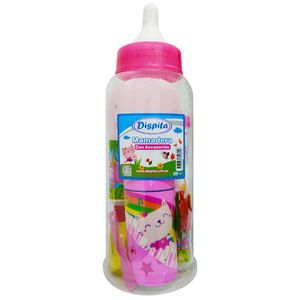 Mamadera gigante rosa con accesorios