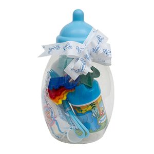 Super biberon celeste c/accesorios