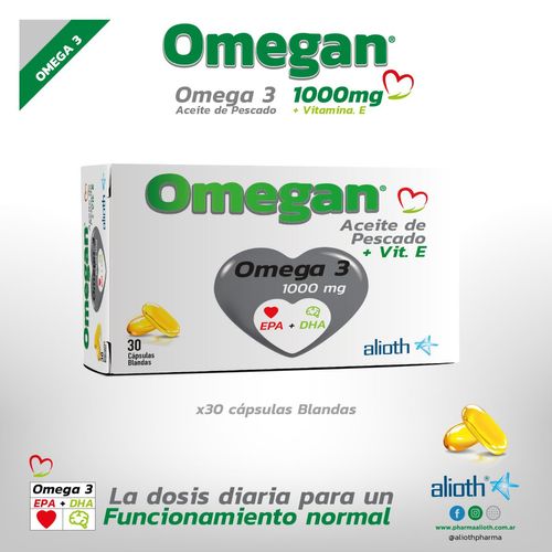Omega 3 aceite de pescado + vit. E (30 cápsulas blandas)