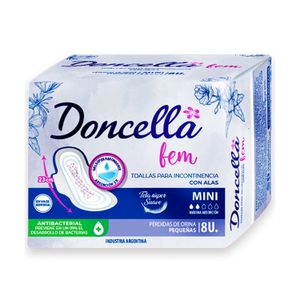 Toallitas para incontinencia con alas (8 unidades)