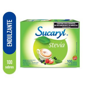 Edulcorante stevia en polvo por 100 sobres