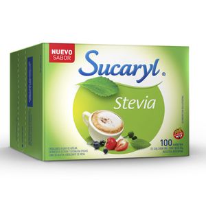 Edulcorante stevia en polvo por 100 sobres