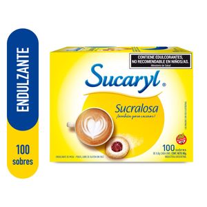Edulcorante sucralosa de 80 gr por 100 sobres