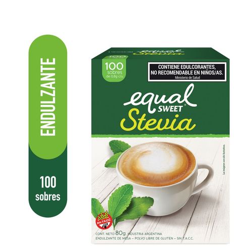 Edulcorante stevia en polvo caja 100 sobres