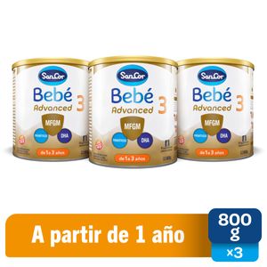 Combo leche infantil advanced etapa 3 800 gr (3 unidades)