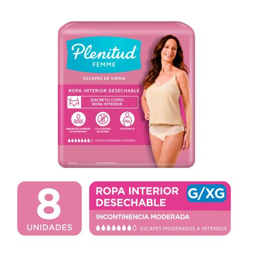 Ropa interior femme pant  g/xg (8 unidades)