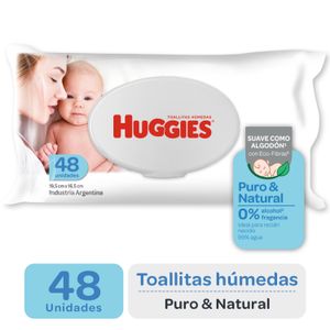 Toallas húmedas puro y natural (48 unidades)