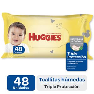 Toallas húmedas triple protección (48 unidades)