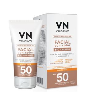 Protector solar facial tono medio fps50 50 ml