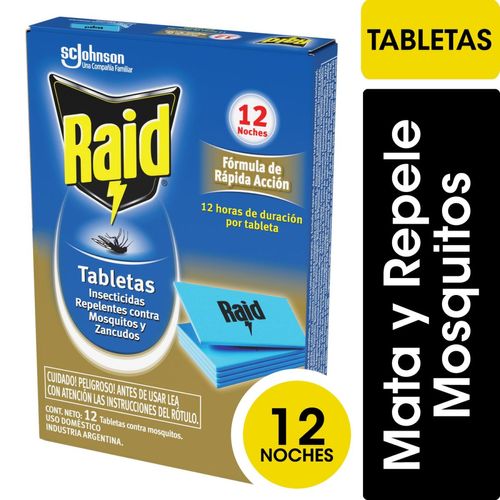 Tabletas ahuyenta mosquitos (12 unidades)