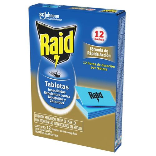 Tabletas ahuyenta mosquitos (12 unidades)