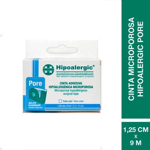Cinta adhesiva microporosa pore 1.25cm x 9m (1 rollo)