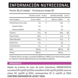 Proteina isolada de vainilla caramelo 2 lbs 907 gr