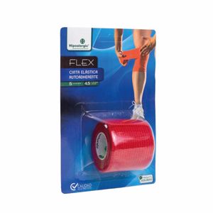Venda elástica autoadherente flex 5cm x 4.5m roja (1 unidad)