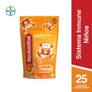 Suplemento a base de vitamina C sabor naranja (25 pastillas masticables)