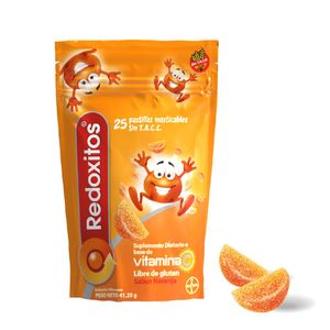 Suplemento a base de vitamina C sabor naranja (25 pastillas masticables)