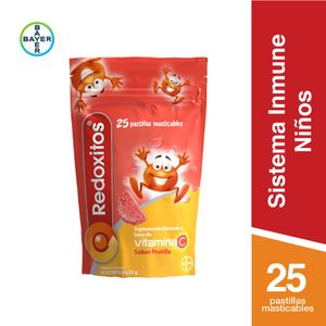 Suplemento a base de vitamina C sabor frutilla (25 pastillas masticables)