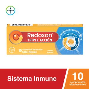 Suplemento triple acción con vitamina C D y Zinc (10 cmp rec)