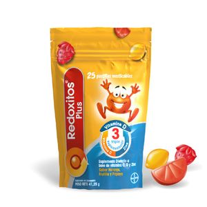 Multivitamínico plus con vitamina C D y Zinc (25 pastillas masticables)