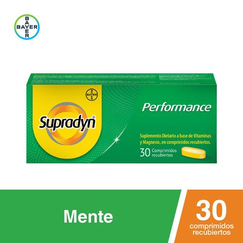 Suplemento Performance a base de vitaminas y magnesio (30 cmp rec)