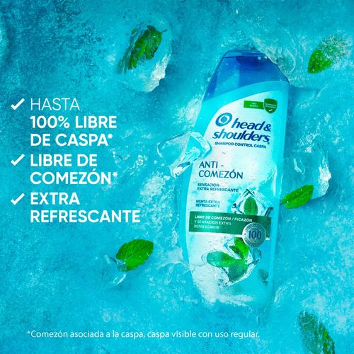 Shampoo para caspa anti comezón con menta 375 ml