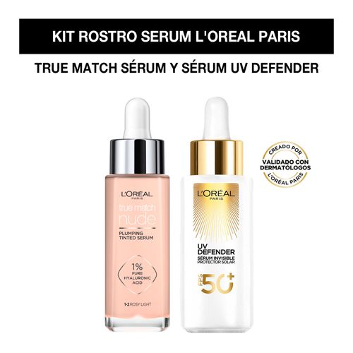 Combo rostro serum: true match serum + serum uv defender