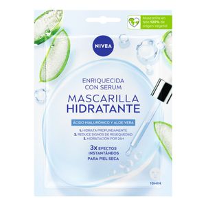 Mascarilla de papel hidratante con serum. para piel seca 1 ud