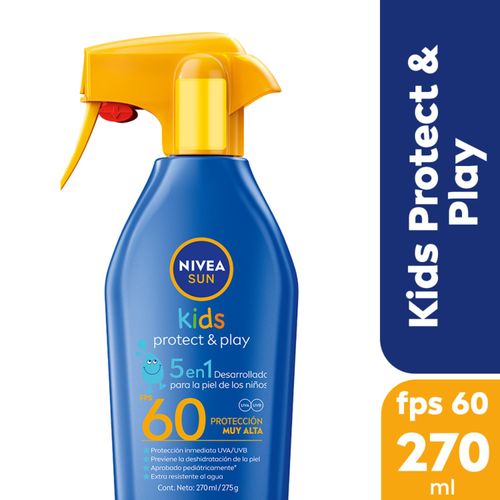 Protector solar protect and play 5 en 1 trigger spray fps60 270 ml