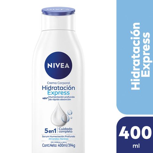 Crema corporal hidratación express piel normal a seca 400 ml