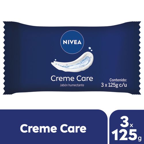 Jabón humectante creme care para todo tipo de piel 125 gr (3 unidades)