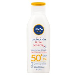 Protector solar protección y piel sensible fps 50 200 ml