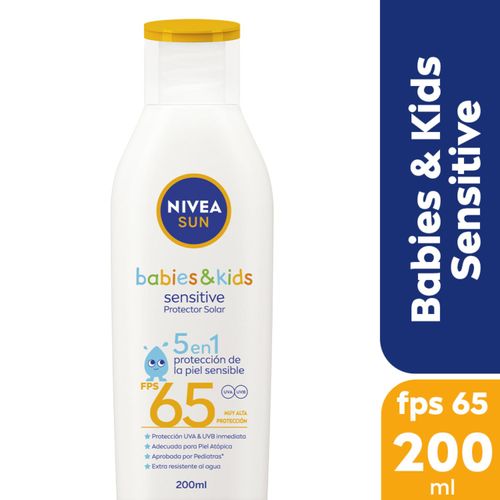 Protector solar sun babies and kids sensitive 5 en 1 fps65 200 ml