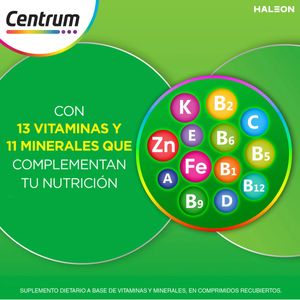Suplemento dietario multivitaminico adultos 30 cmp