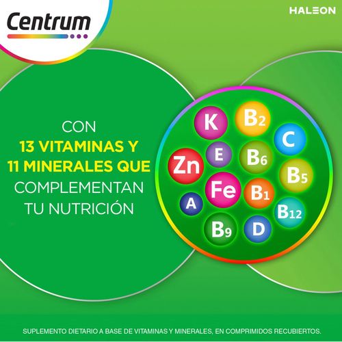 Suplemento dietario multivitaminico adultos 60 cmp