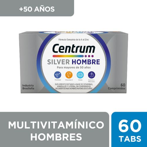 Suplemento dietario multivitamínico silver hombre (60 comprimidos)
