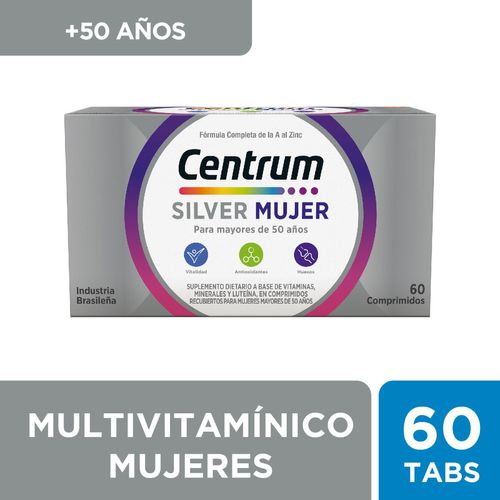 Suplemento dietario multivitamínico silver mujer (60 comprimidos)
