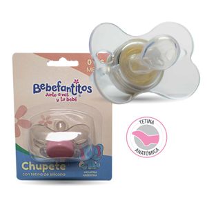 Chupete con tetina de silicona anatomico de 0 a 6 meses