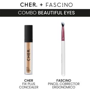 Combo beautiful eyes: corrector durazno + pincel corrector