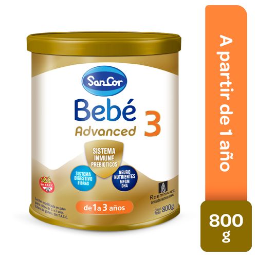 Fórmula láctea advanced 3 800 grs