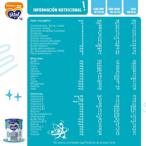 Fórmula láctea en polvo para lactantes etapa 2 800 grs