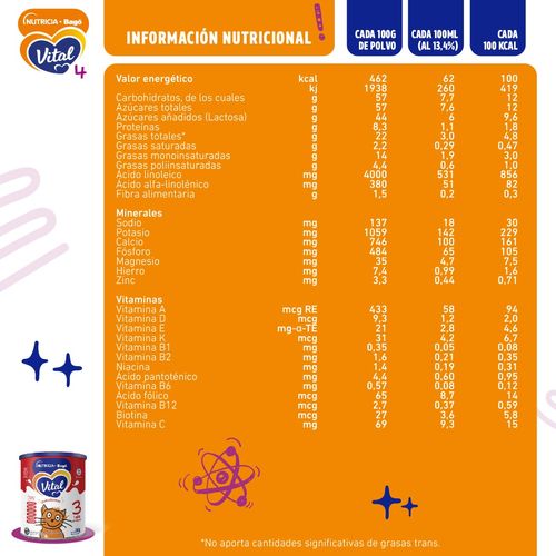 Fórmula láctea en polvo para lactantes etapa 3 (lata 800 grs)