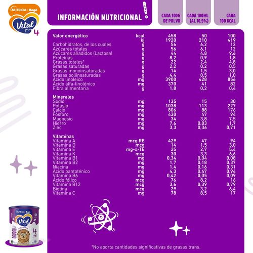 Fórmula láctea en polvo para lactantes etapa 4 (lata 800 grs)