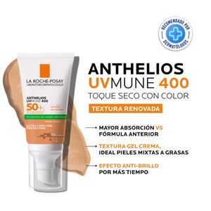 Anthelios protector solar toque seco con color fps 50+