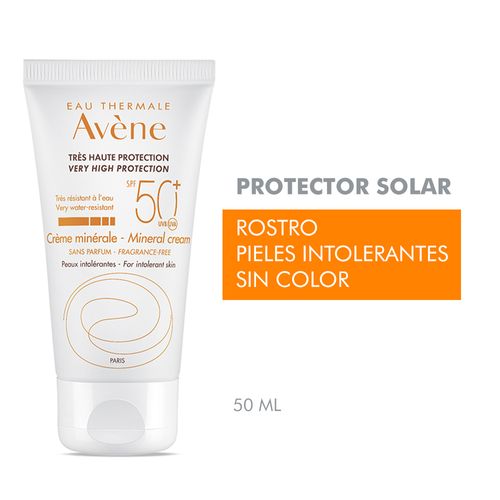 Protector solar crema mineral spf 50+ 50ml