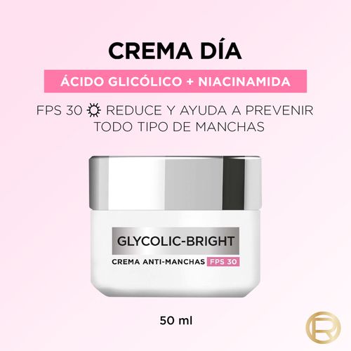 Crema día anti manchas glycolic bright